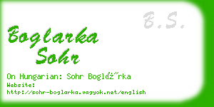 boglarka sohr business card